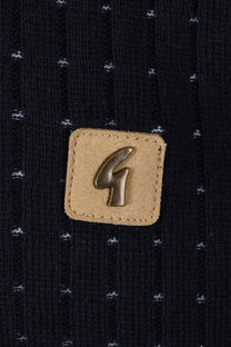 GABICCI VINTAGE OSBOURNE KNITTED POLO NAVY Gabicci Vintage Michael Stewart Menswear  Polo Shirts