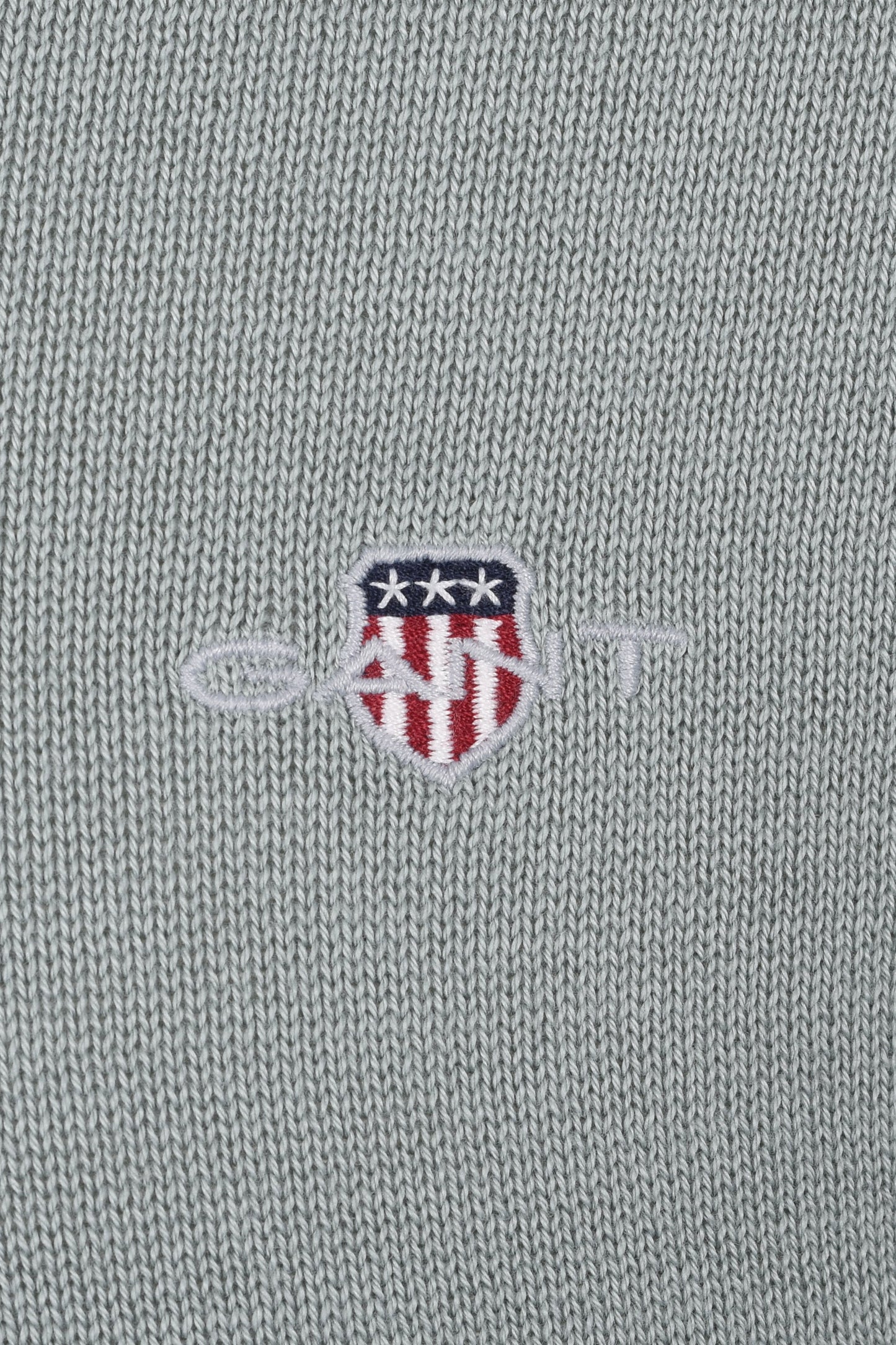 GANT CLASSIC COTTON HALF ZIP CERAMIC GREY