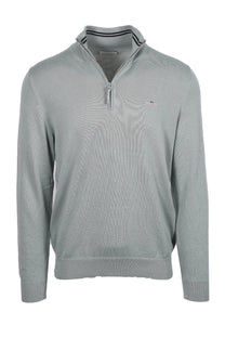 GANT CLASSIC COTTON HALF ZIP CERAMIC GREY Gant
