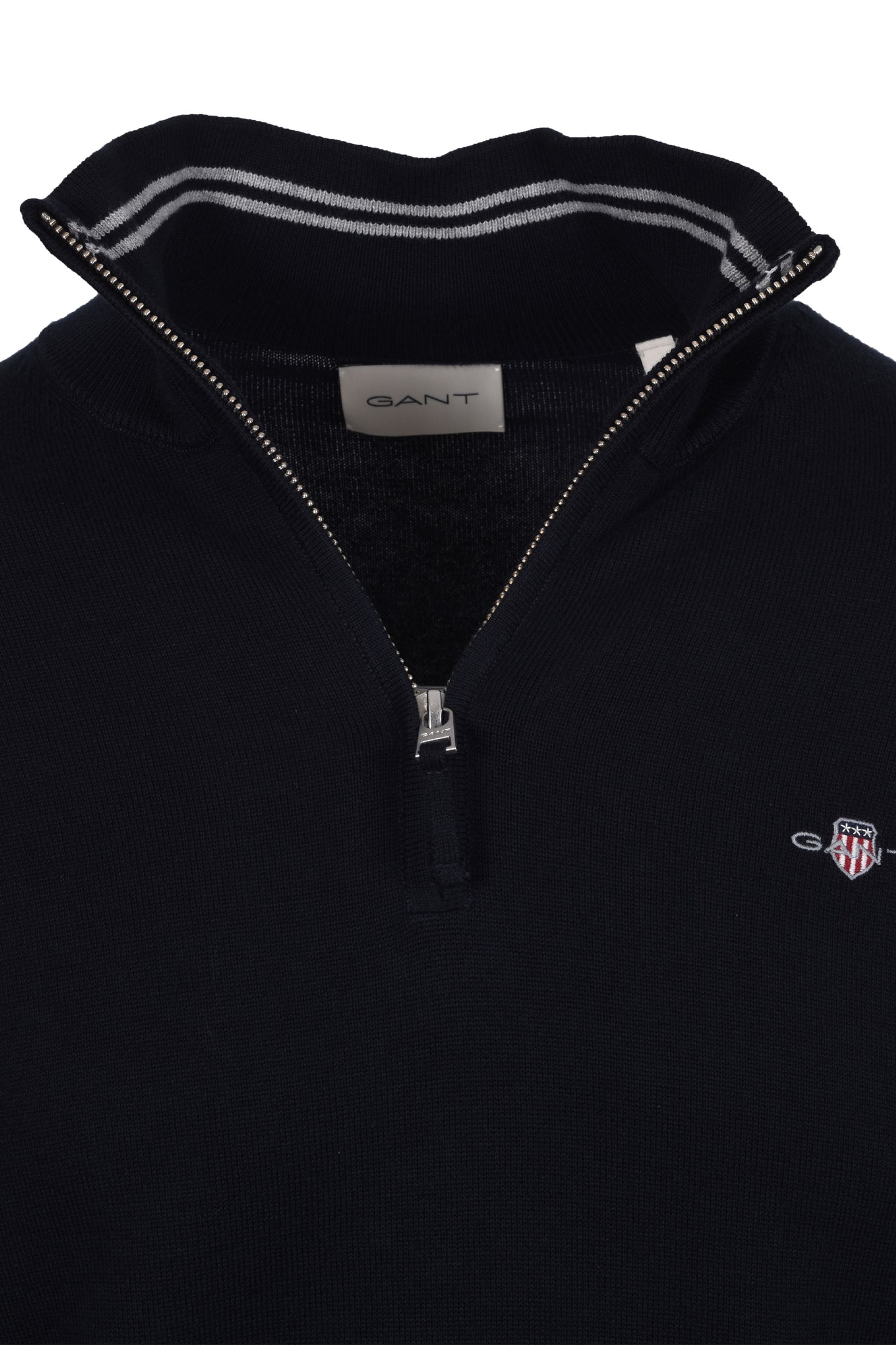 GANT CLASSIC COTTON HALF ZIP EVENING BLUE