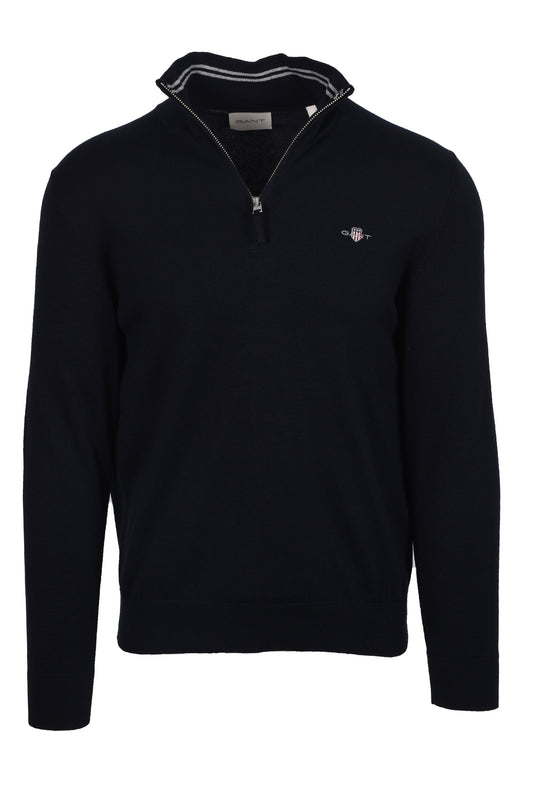 GANT CLASSIC COTTON HALF ZIP EVENING BLUE