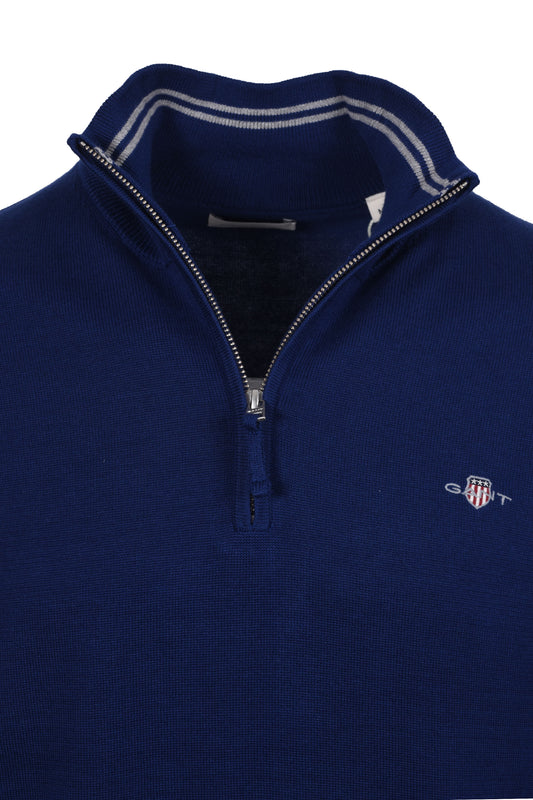 GANT CLASSIC COTTON HALF ZIP RICH NAVY