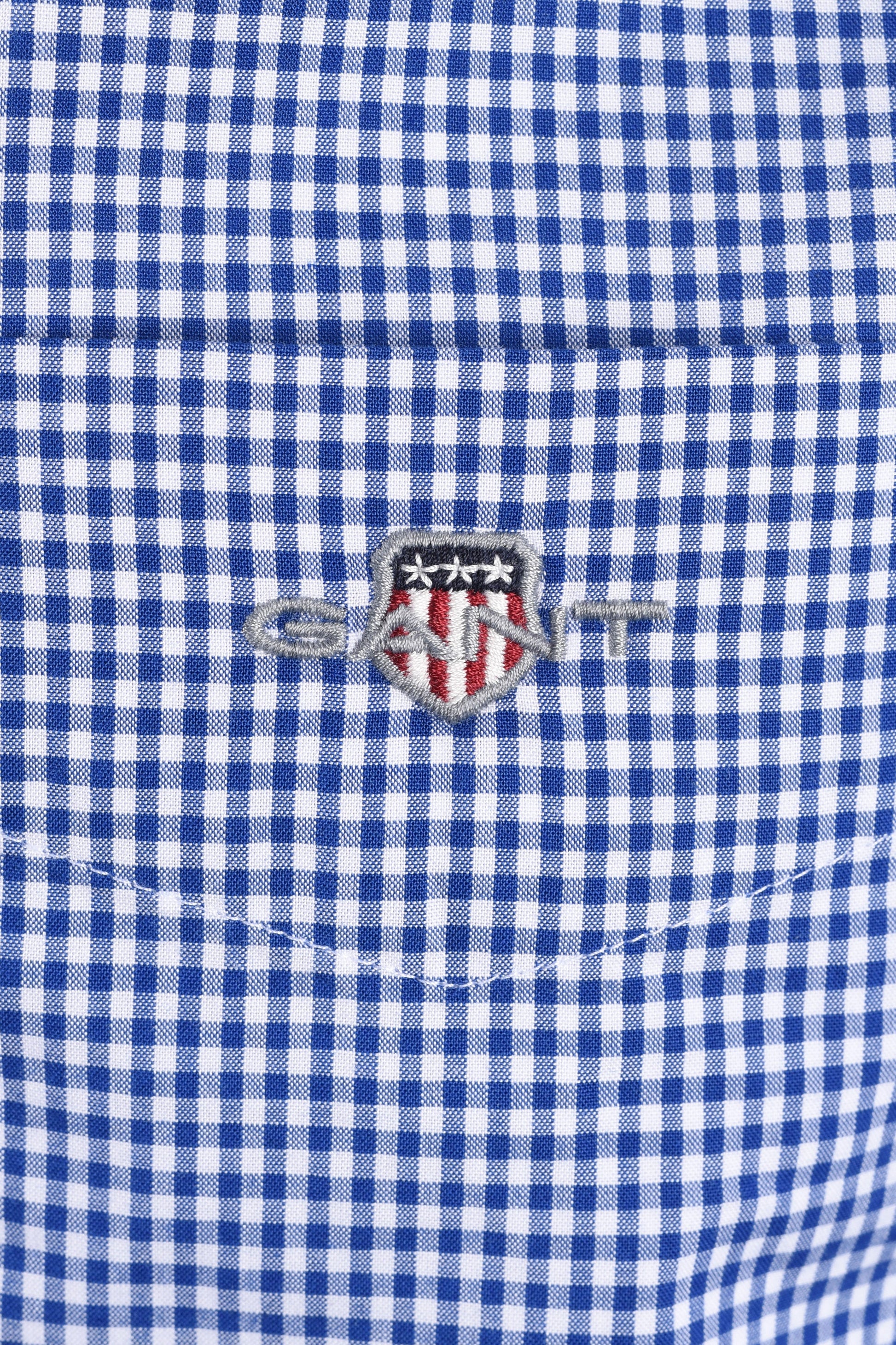 GANT CLASSIC POPLIN GINGHAM SHIRT COLLEGE BLUE Gant Michael Stewart Menswear