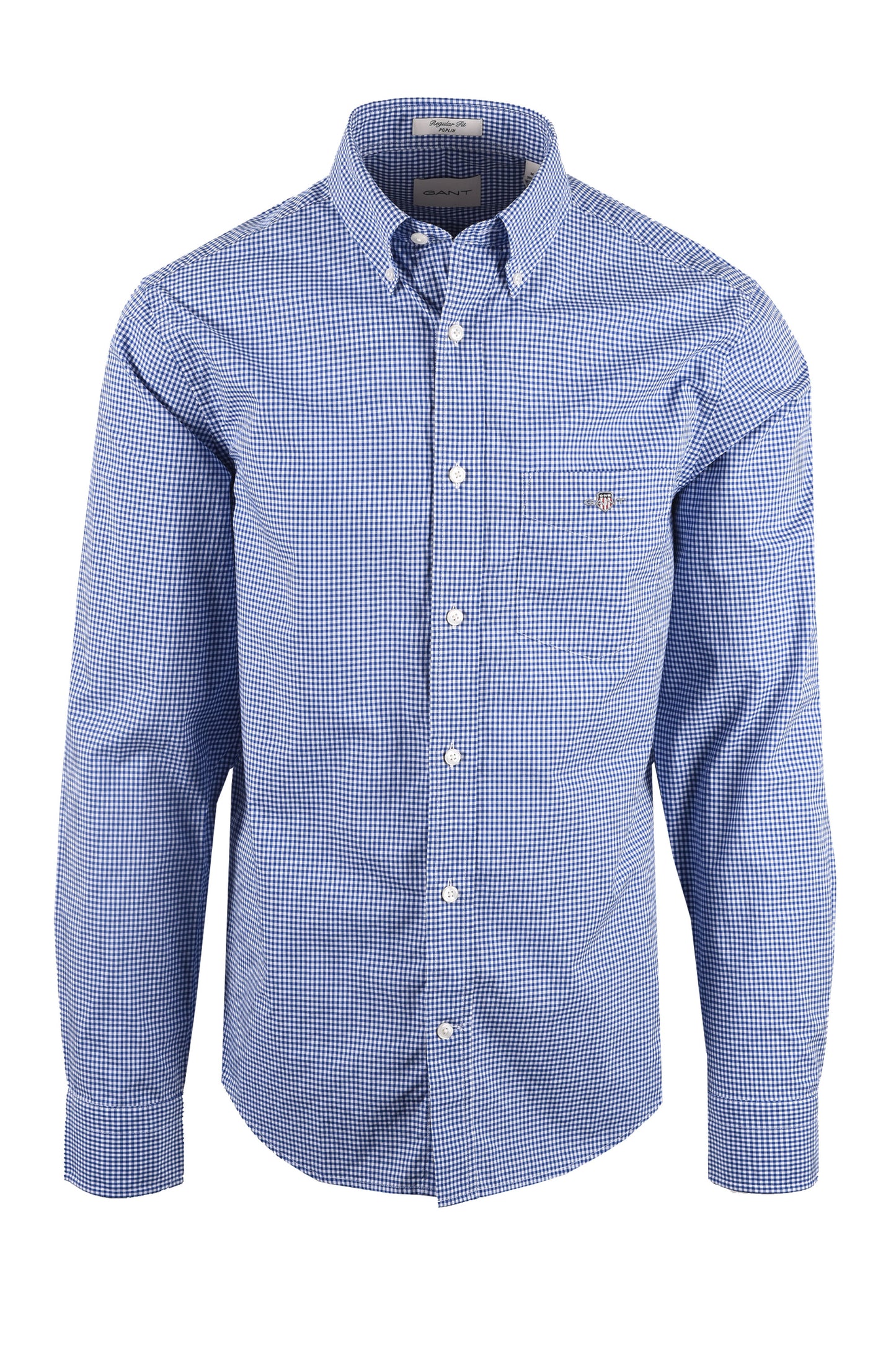 GANT CLASSIC POPLIN GINGHAM SHIRT COLLEGE BLUE Gant Michael Stewart Menswear