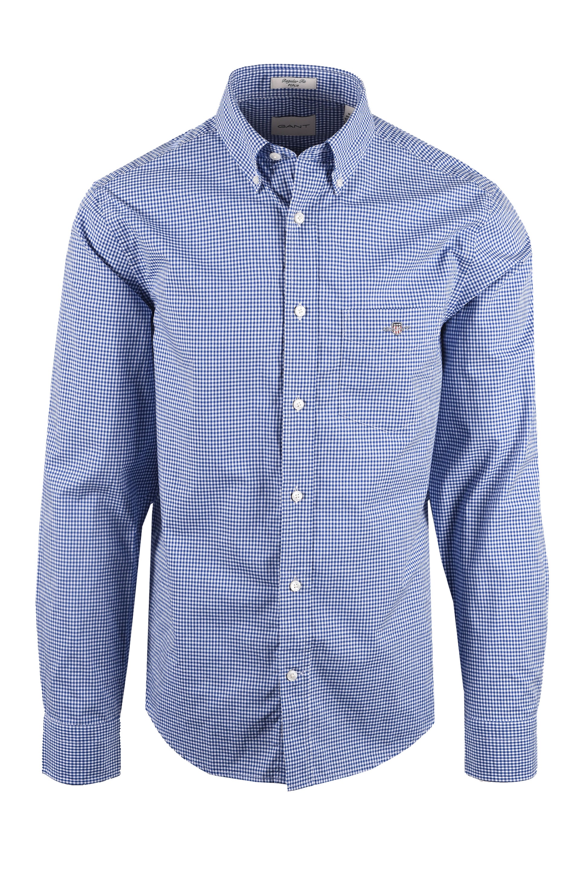 GANT CLASSIC POPLIN GINGHAM SHIRT COLLEGE BLUE Gant Michael Stewart Menswear