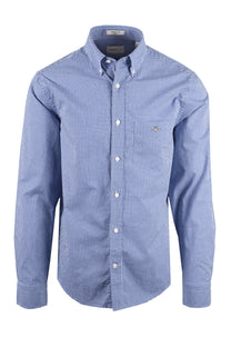 GANT CLASSIC POPLIN GINGHAM SHIRT COLLEGE BLUE Gant Michael Stewart Menswear