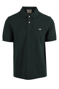 GANT CLASSIC REG POLO TARTAN GREEN Gant Michael Stewart Menswear  Polo Shirts