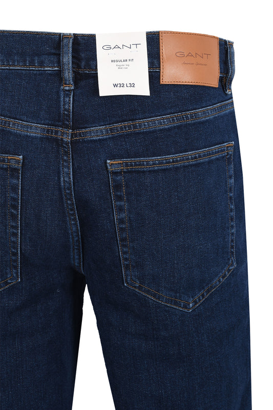 GANT CLASSIC REGULAR JEANS MID BLUE Gant Michael Stewart Menswear  Jeans