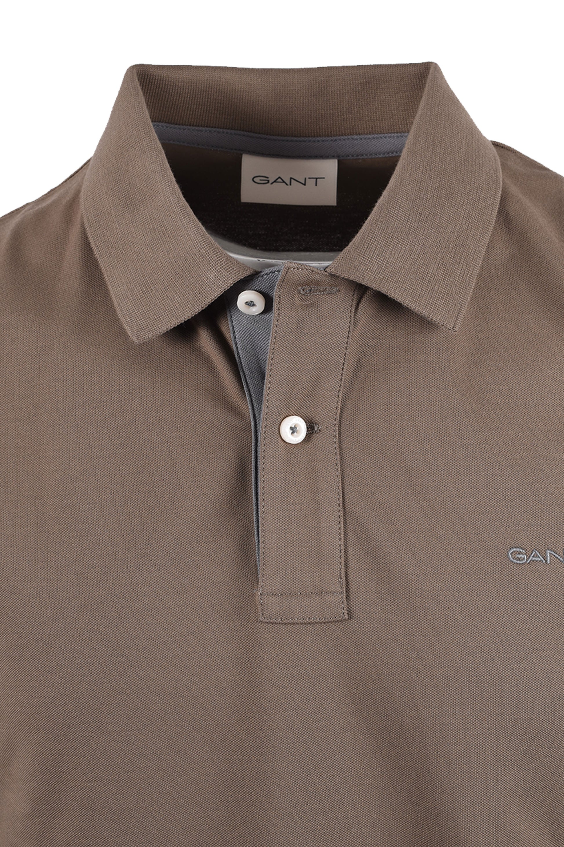 GANT CONTRAST POLO SHIRT FADED TAUPE Gant Michael Stewart Menswear  Polo Shirts