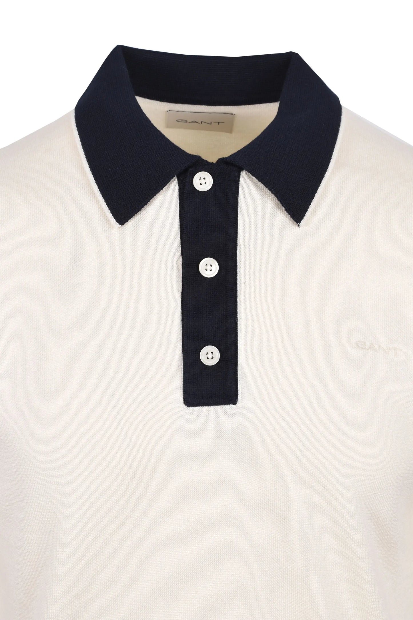 GANT COTTON MODAL KNITTED POLO CREAM Gant