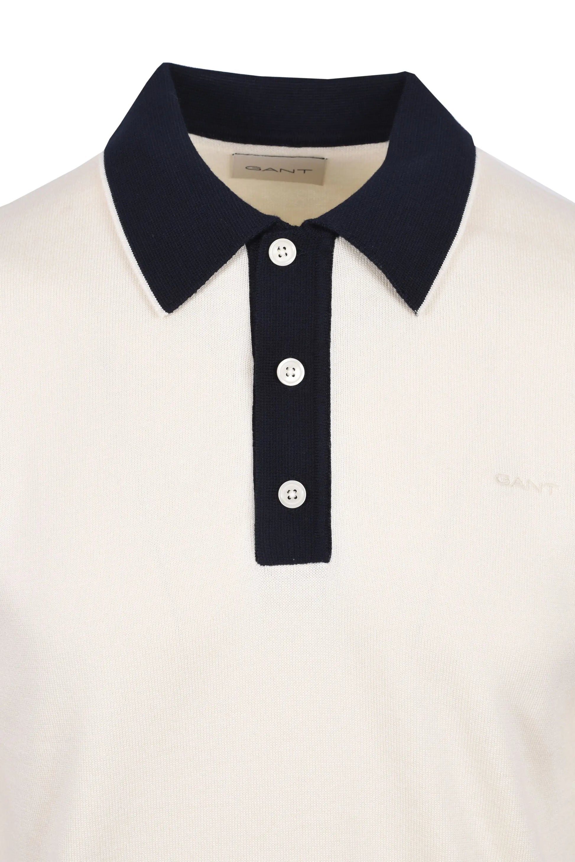 GANT COTTON MODAL KNITTED POLO CREAM Gant