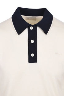GANT COTTON MODAL KNITTED POLO CREAM Gant