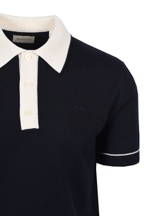 GANT COTTON MODAL KNITTED POLO EVENING BLUE Gant