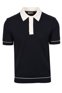 GANT COTTON MODAL KNITTED POLO EVENING BLUE Gant