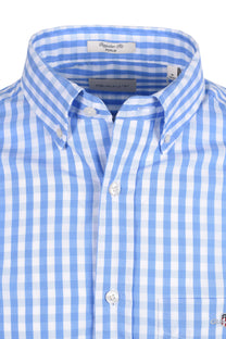 Gant Reg Classic Poplin Gingham Check Shirt Perfect Blue Gant