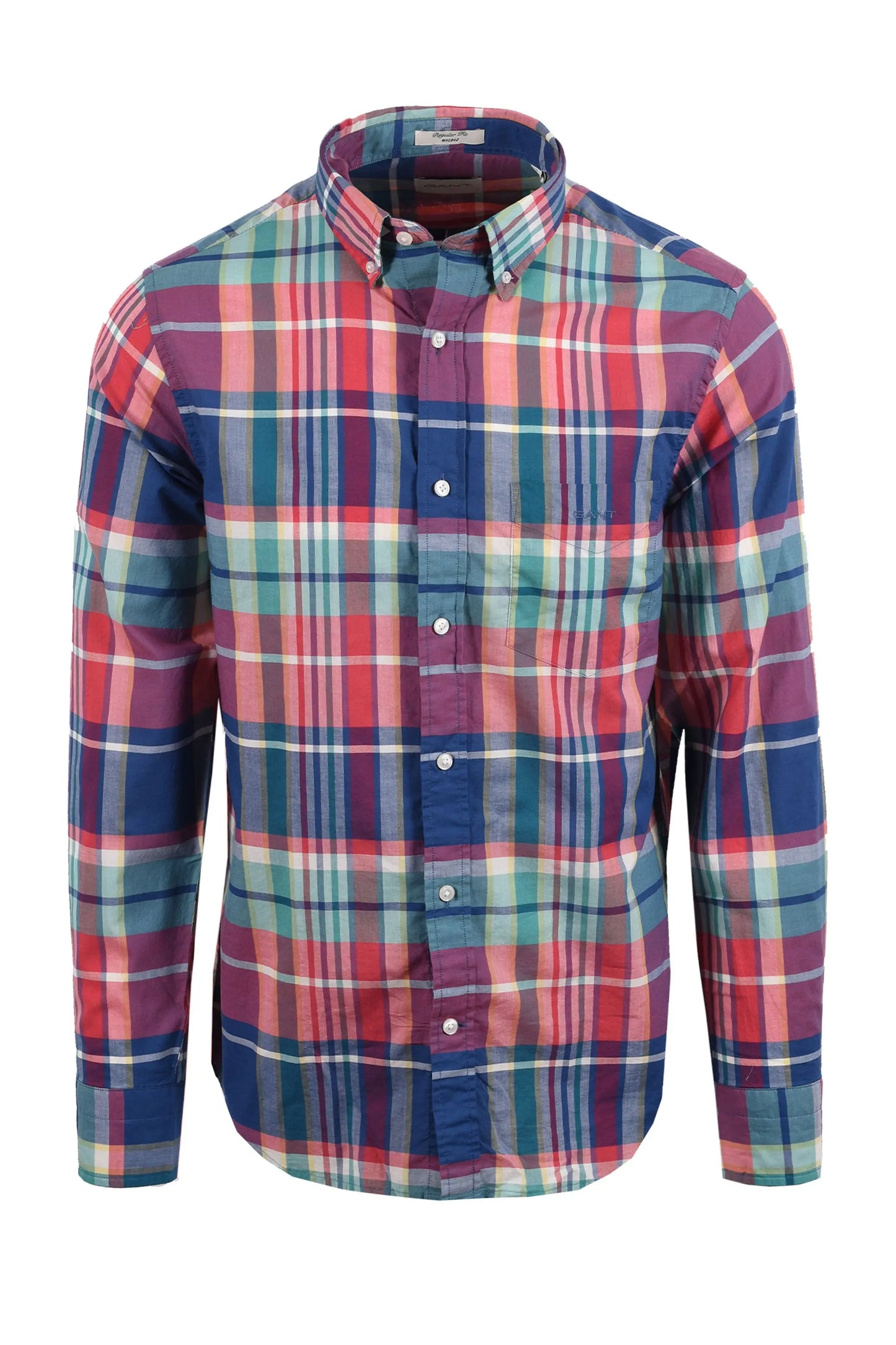 GANT MADRAS CHECK LONG SLEEVED SHIRT ROSE/RED Gant