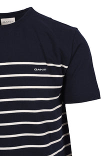 GANT PLACED STRIPE T-SHIRT EVENING BLUE Gant