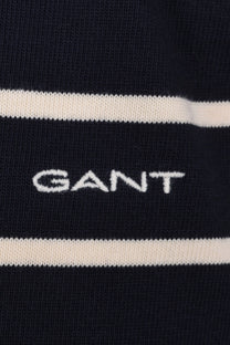 GANT PLACED STRIPE T-SHIRT EVENING BLUE Gant