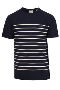 GANT PLACED STRIPE T-SHIRT EVENING BLUE Gant