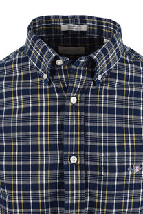 GANT REG ARCHIVE POPLIN INDIGO CHECK SHIRT INDIGO Gant Michael Stewart Menswear  Shirts