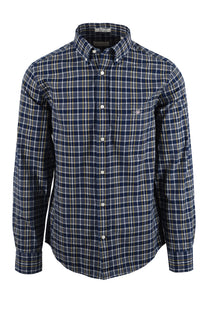 GANT REG ARCHIVE POPLIN INDIGO CHECK SHIRT INDIGO Gant Michael Stewart Menswear  Shirts