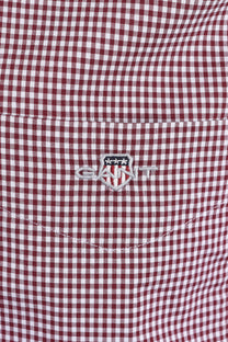 GANT REG CLASSIC POPLIN GINGHAM SHIRT DEEP GRAPE WINE Gant Michael Stewart Menswear
