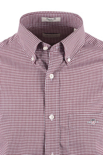 GANT REG CLASSIC POPLIN GINGHAM SHIRT DEEP GRAPE WINE Gant Michael Stewart Menswear