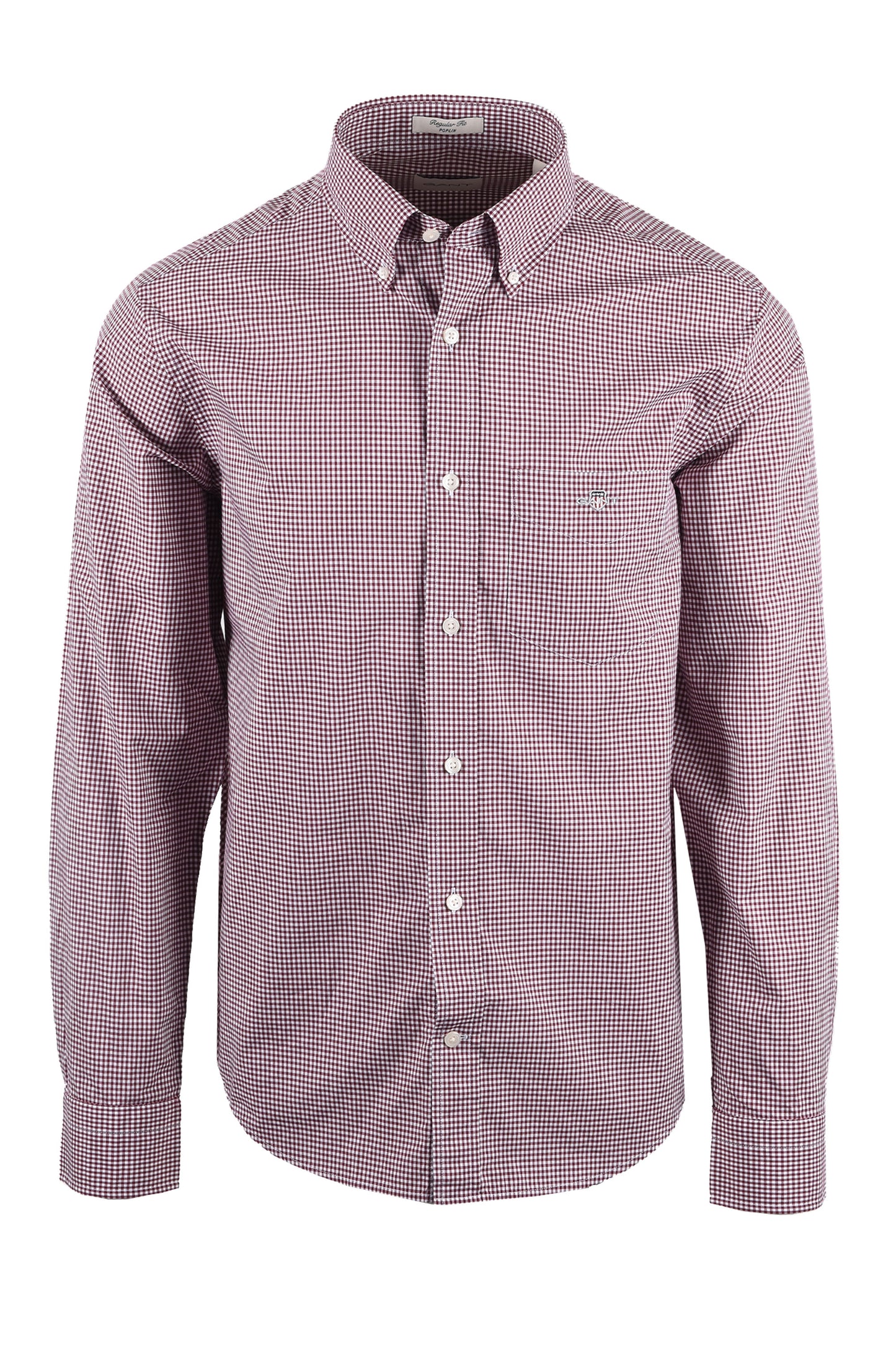 GANT REG CLASSIC POPLIN GINGHAM SHIRT DEEP GRAPE WINE Gant Michael Stewart Menswear