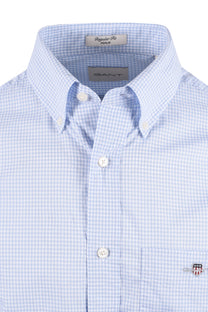 GANT REG CLASSIC POPLIN GINGHAM SHIRT LIGHT BLUE Gant Michael Stewart Menswear