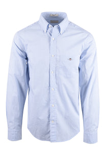 GANT REG CLASSIC POPLIN GINGHAM SHIRT LIGHT BLUE Gant Michael Stewart Menswear