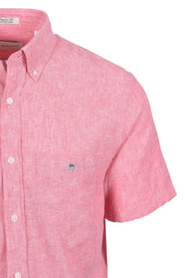 GANT REG COTTON LINEN SHORT SLEEVE SHIRT ROSE PINK Gant
