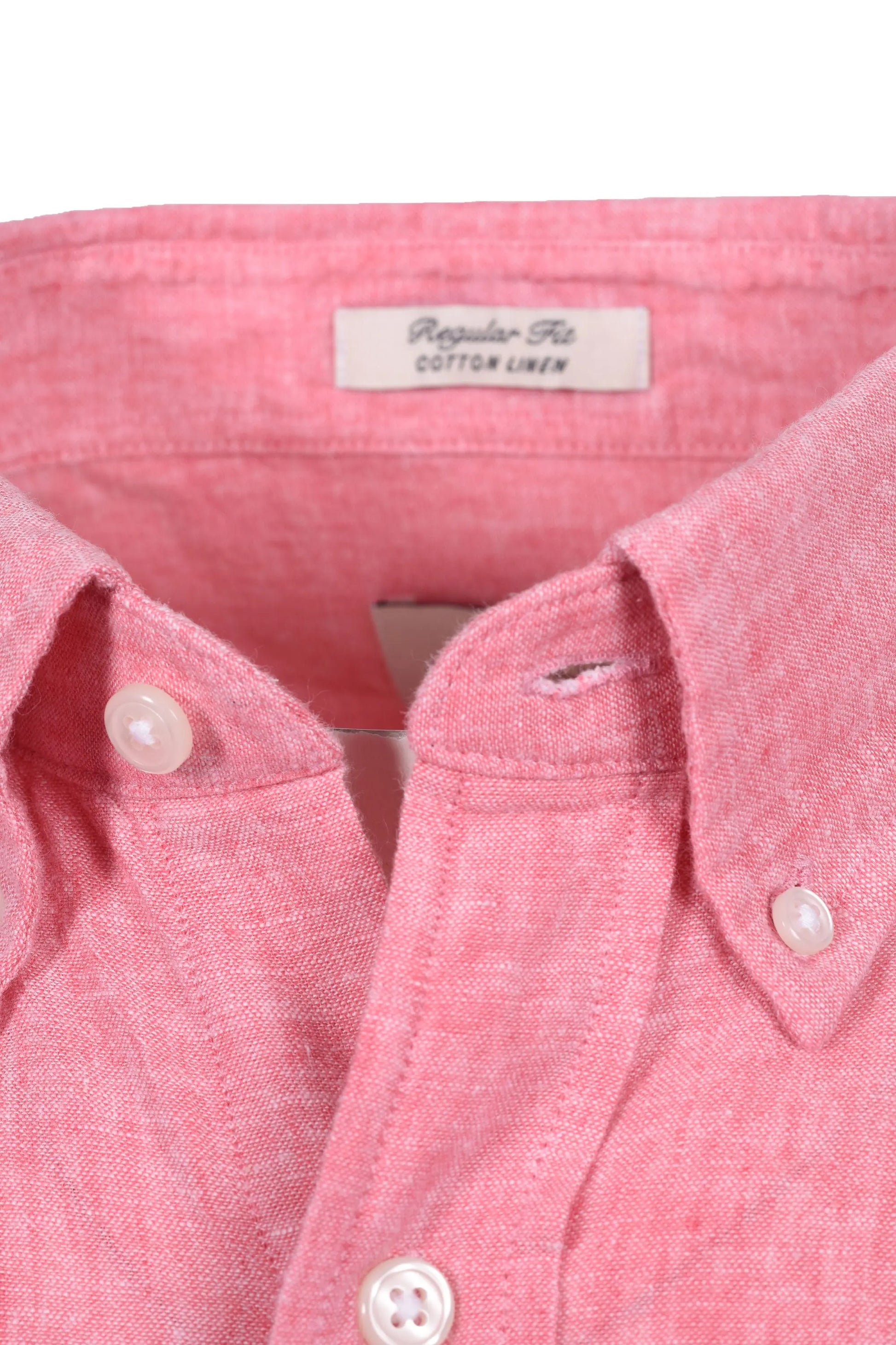 GANT REG COTTON LINEN SHORT SLEEVE SHIRT ROSE PINK Gant