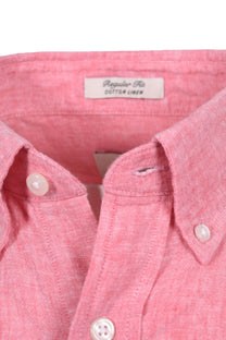 GANT REG COTTON LINEN SHORT SLEEVE SHIRT ROSE PINK Gant
