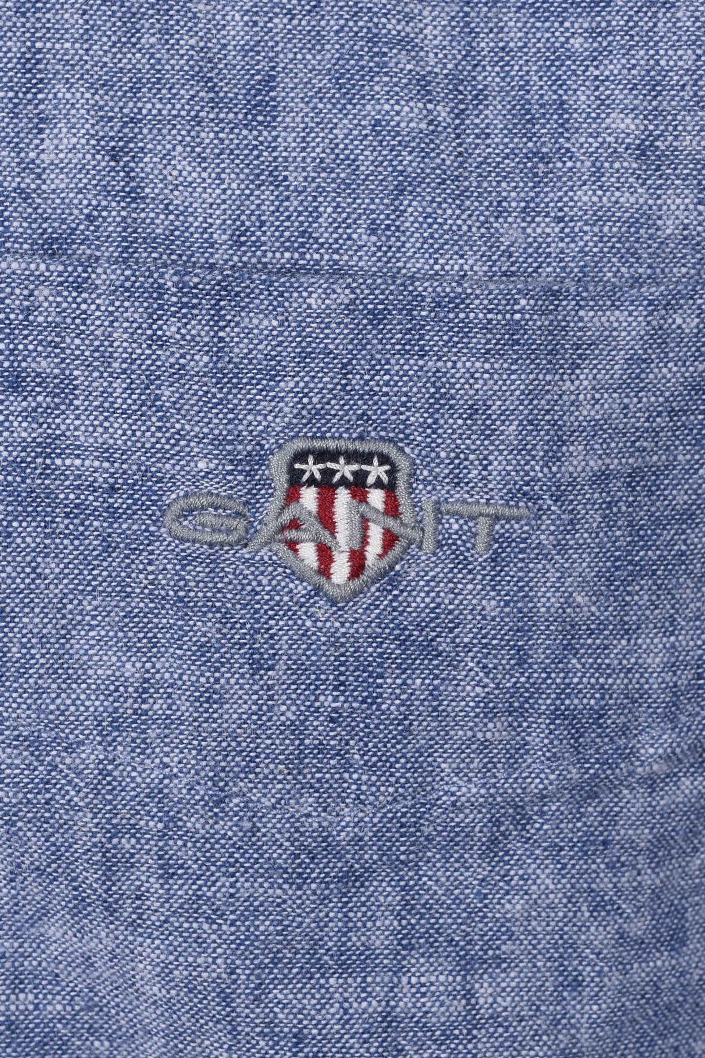 GANT REG COTTON LINEN SHORT SLEEVE SHIRT VINTAGE BLUE