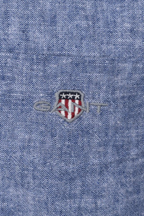 GANT REG COTTON LINEN SHORT SLEEVE SHIRT VINTAGE BLUE Gant