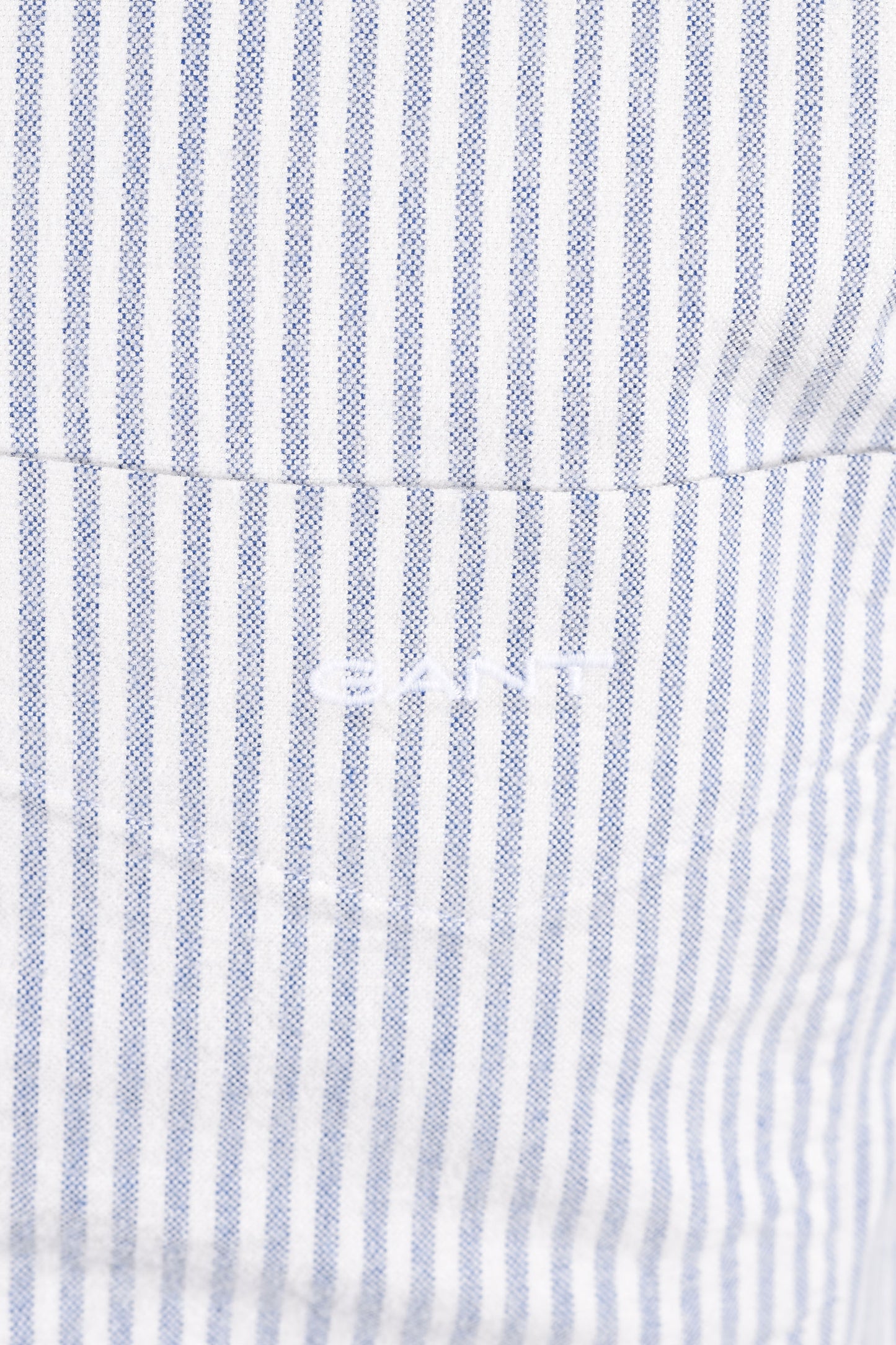 GANT REG FIT BRUSHED OXFORD STRIPE SHIRT CRISP BLUE Gant Michael Stewart Menswear  Shirts