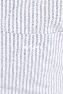 GANT REG FIT BRUSHED OXFORD STRIPE SHIRT CRISP BLUE Gant Michael Stewart Menswear  Shirts
