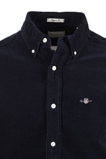 GANT REG FIT CORD SHIRT EVENING BLUE Gant Michael Stewart Menswear  Shirts