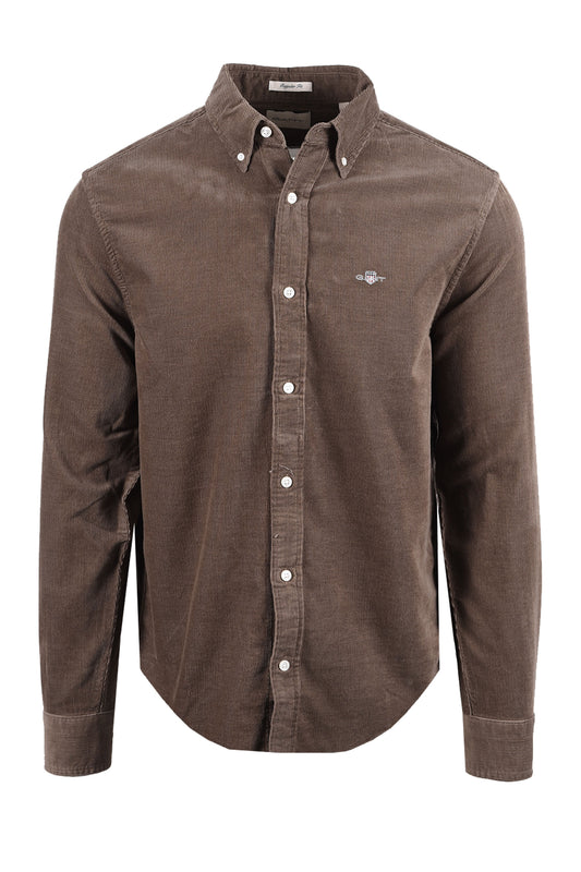 GANT REG FIT CORD SHIRT FADED TAUPE Gant Michael Stewart Menswear  Shirts