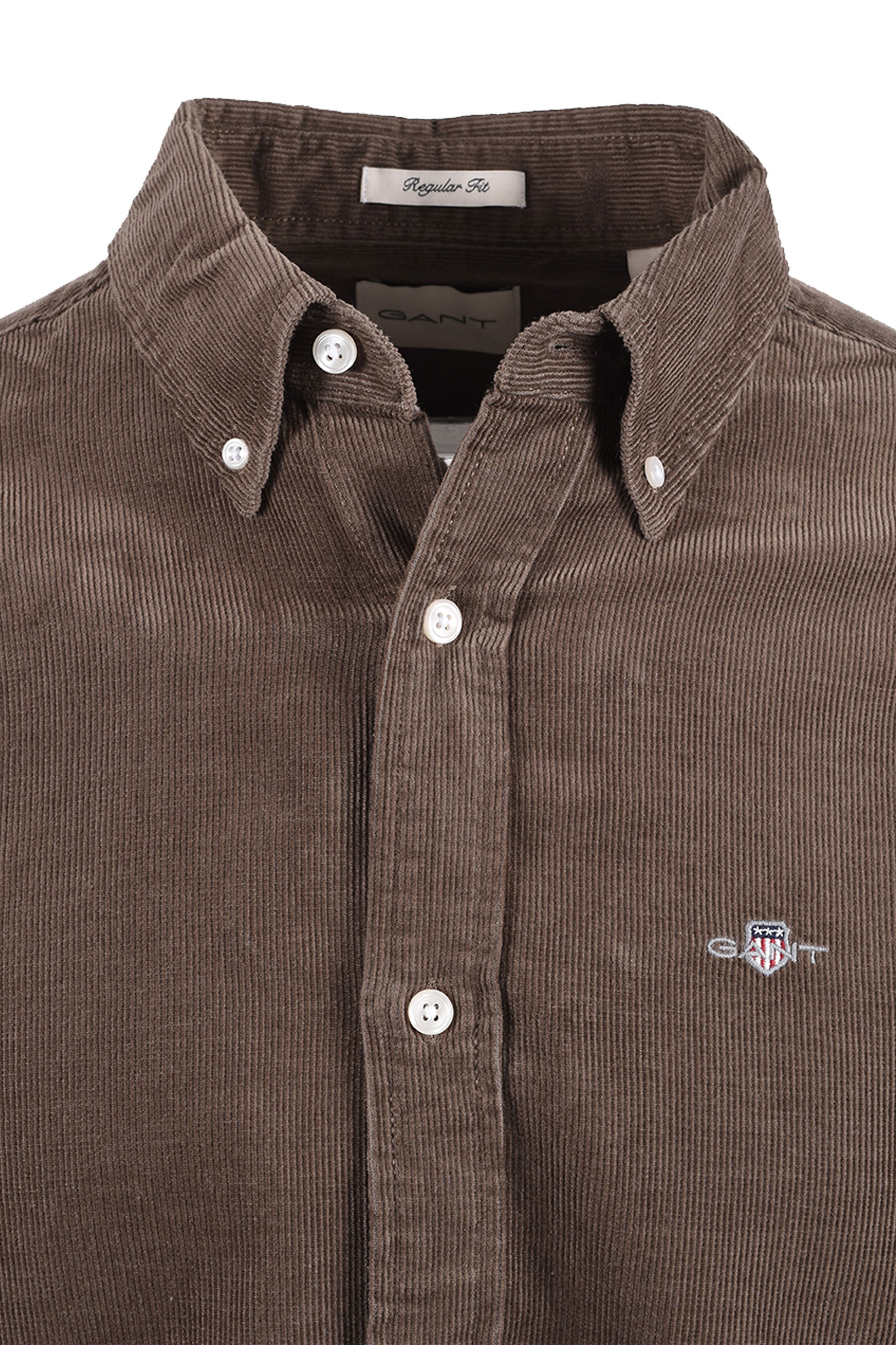 GANT REG FIT CORD SHIRT FADED TAUPE Gant Michael Stewart Menswear  Shirts