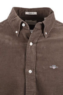 GANT REG FIT CORD SHIRT FADED TAUPE Gant Michael Stewart Menswear  Shirts