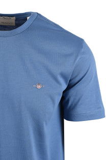 GANT REG FIT SHIELD T-SHIRT BLUE HORIZON Gant Michael Stewart Menswear  T-Shirts