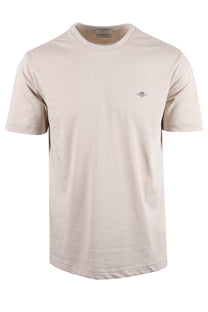 GANT REG FIT SHIELD T-SHIRT CLAY BEIGE Gant Michael Stewart Menswear  T-Shirts