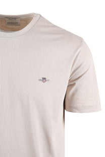 GANT REG FIT SHIELD T-SHIRT CLAY BEIGE Gant Michael Stewart Menswear  T-Shirts