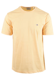 GANT REG FIT SHIELD T-SHIRT MID YELLOW Gant Michael Stewart Menswear  T-Shirts