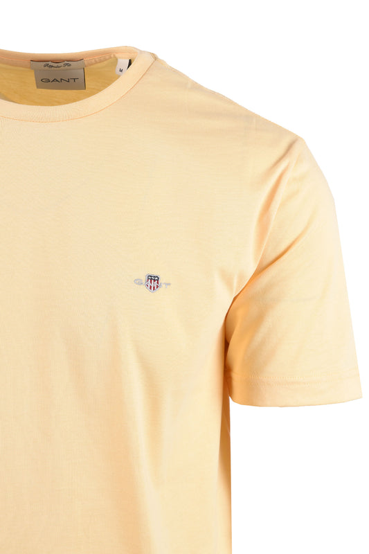GANT REG FIT SHIELD T-SHIRT MID YELLOW Gant Michael Stewart Menswear  T-Shirts