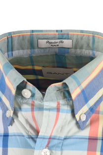 GANT REG POPLIN MULTICHECK SHIRT MISTY MINT Gant Michael Stewart Menswear