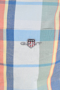 GANT REG POPLIN MULTICHECK SHIRT MISTY MINT Gant Michael Stewart Menswear