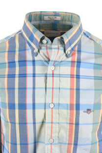 GANT REG POPLIN MULTICHECK SHIRT MISTY MINT Gant Michael Stewart Menswear