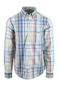 GANT REG POPLIN MULTICHECK SHIRT MISTY MINT Gant Michael Stewart Menswear